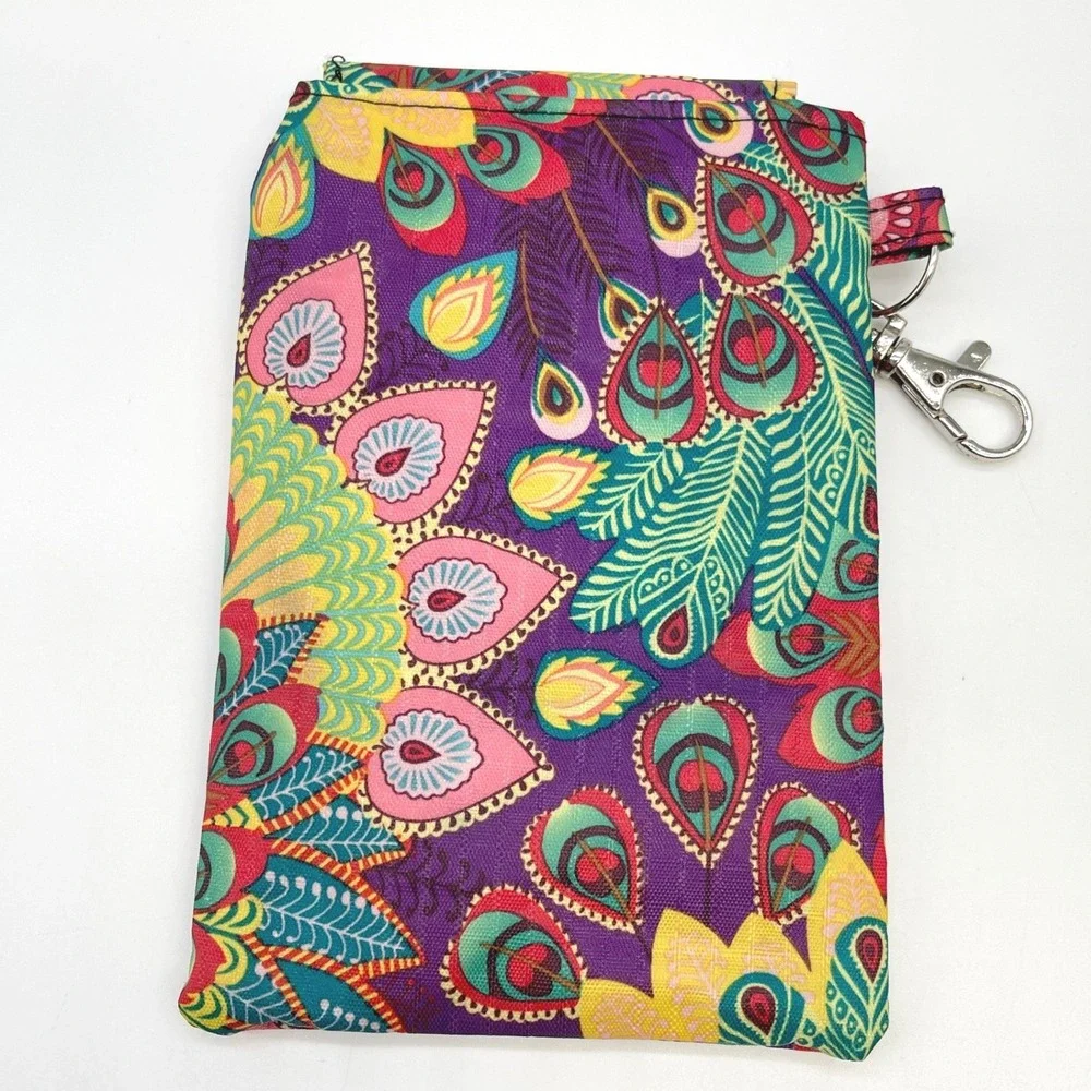Olivia Moss Peacock Parade Cell Phone Caddy Hippie Boho Psychedelic Travel
